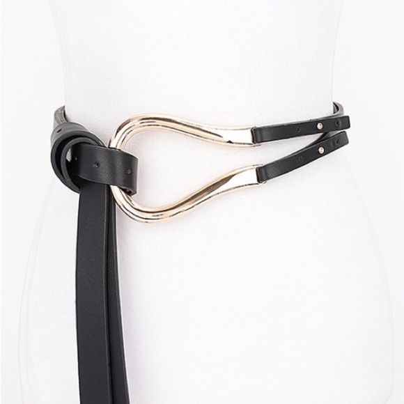 Black Double Loop Belt